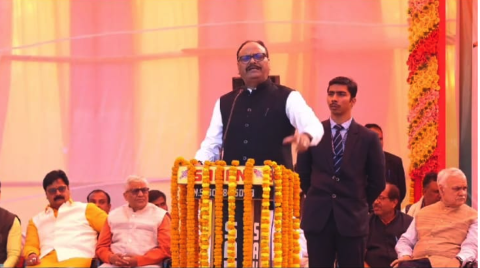 Chief guest addressing the inauguration ceremony